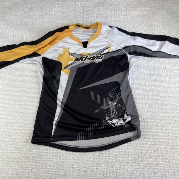 Ski-Doo BRP Jersey padded elbow Women Sz M Yellow/Black Racing Team X Snowmobile - Picture 8 of 16